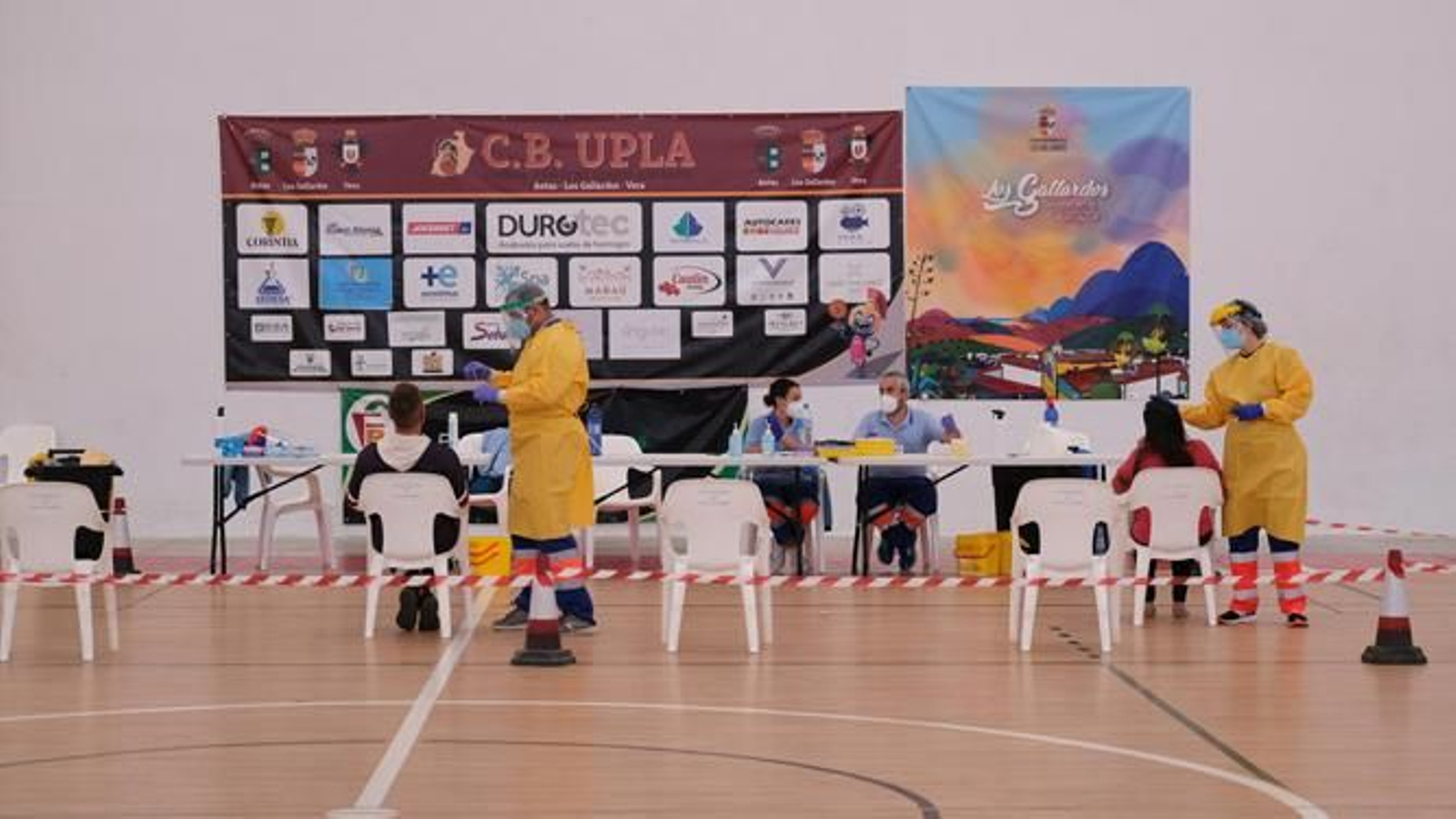 Pruebas PCR en la localidad almeriense de Los Gallardos.