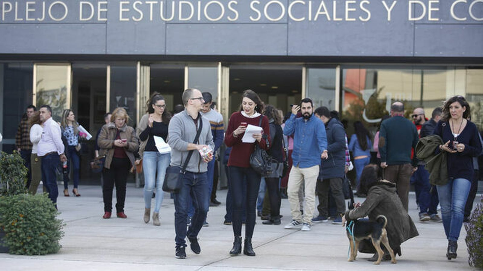Algunos de los opositores que hicieron su examen en Málaga el año pasado