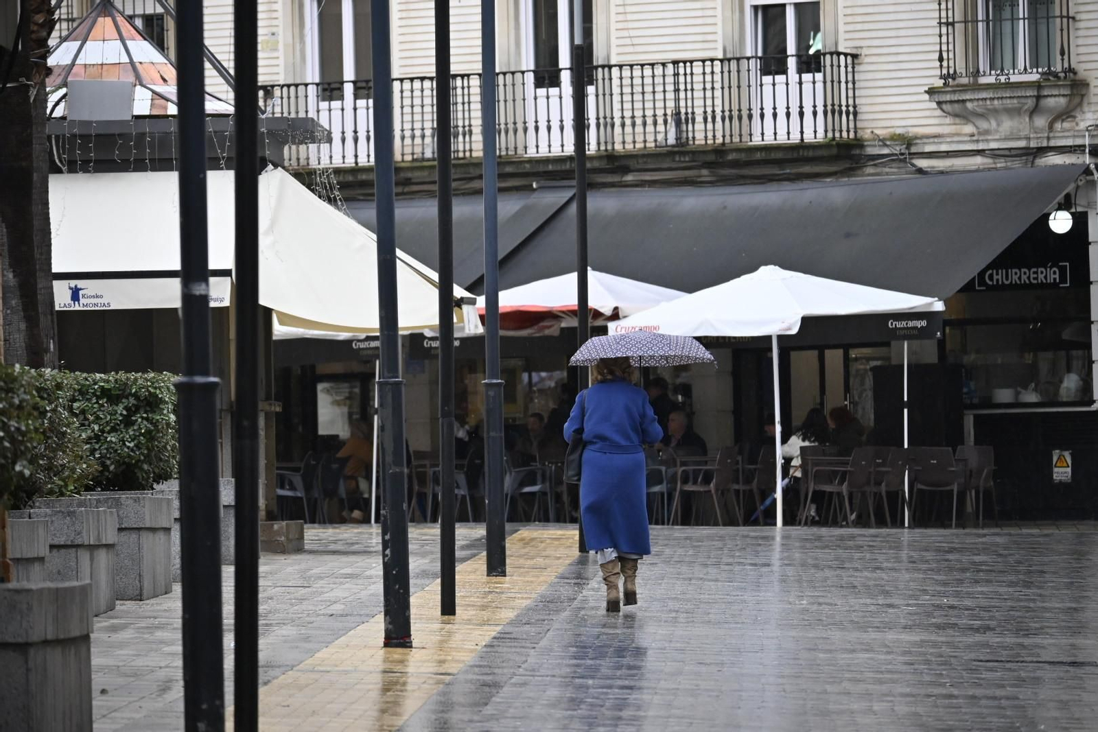 Imágenes de la lluvia de hoy en Huelva