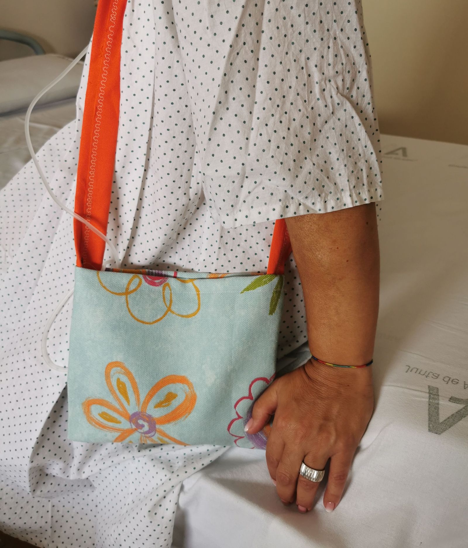 Detalle de la bolsa de drenaje.