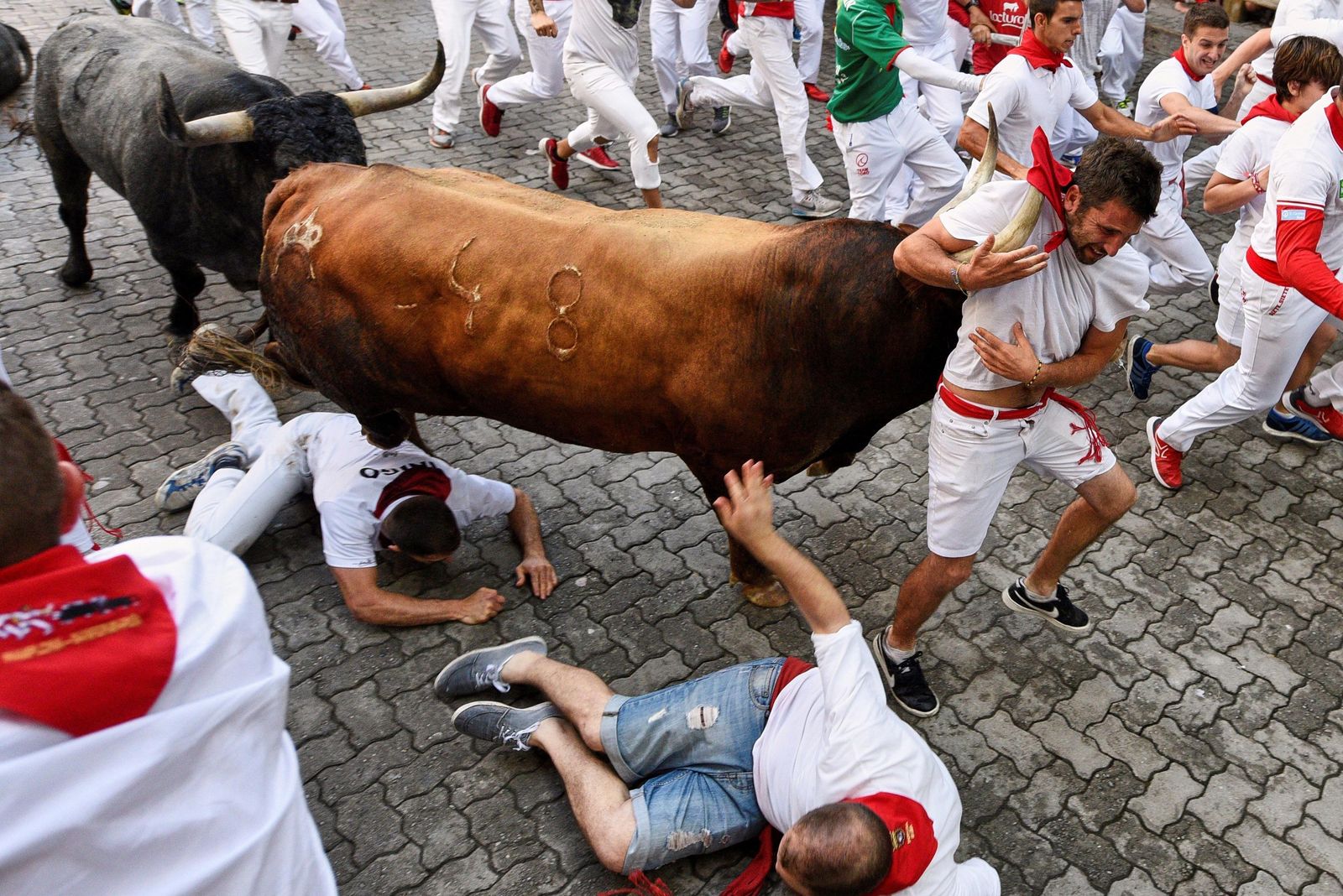 Imágenes del último encierro de Sanfermines