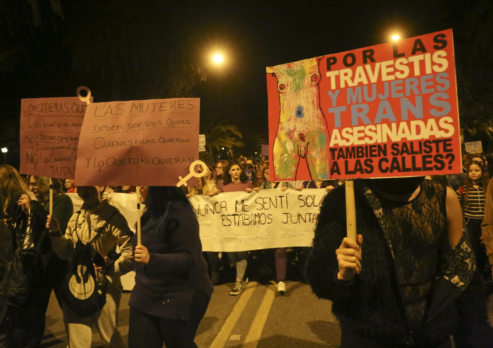Las imágenes de la manifestación del Día de la Mujer en Málaga