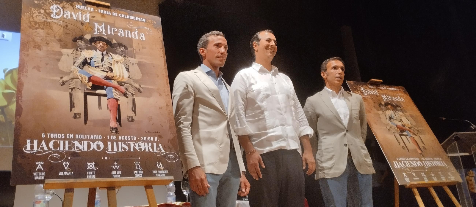 David de Miranda, Vidal Blanco, alcalde de Trigueros y José Luis Pereda. David de Miranda, Vidal Blanco, alcalde de Trigueros y José Luis Pereda.