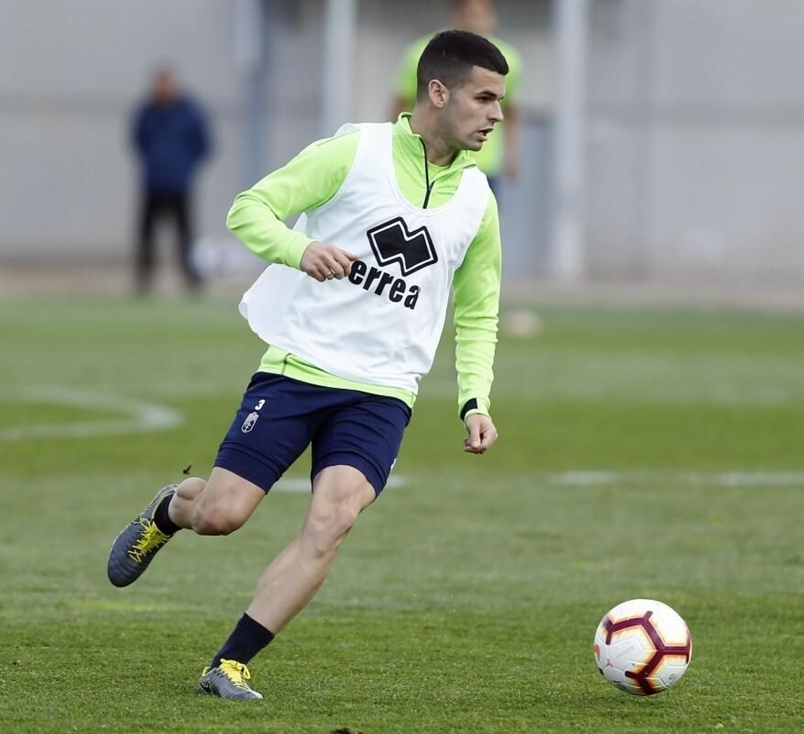Álex Martínez, durante un entrenamiento
