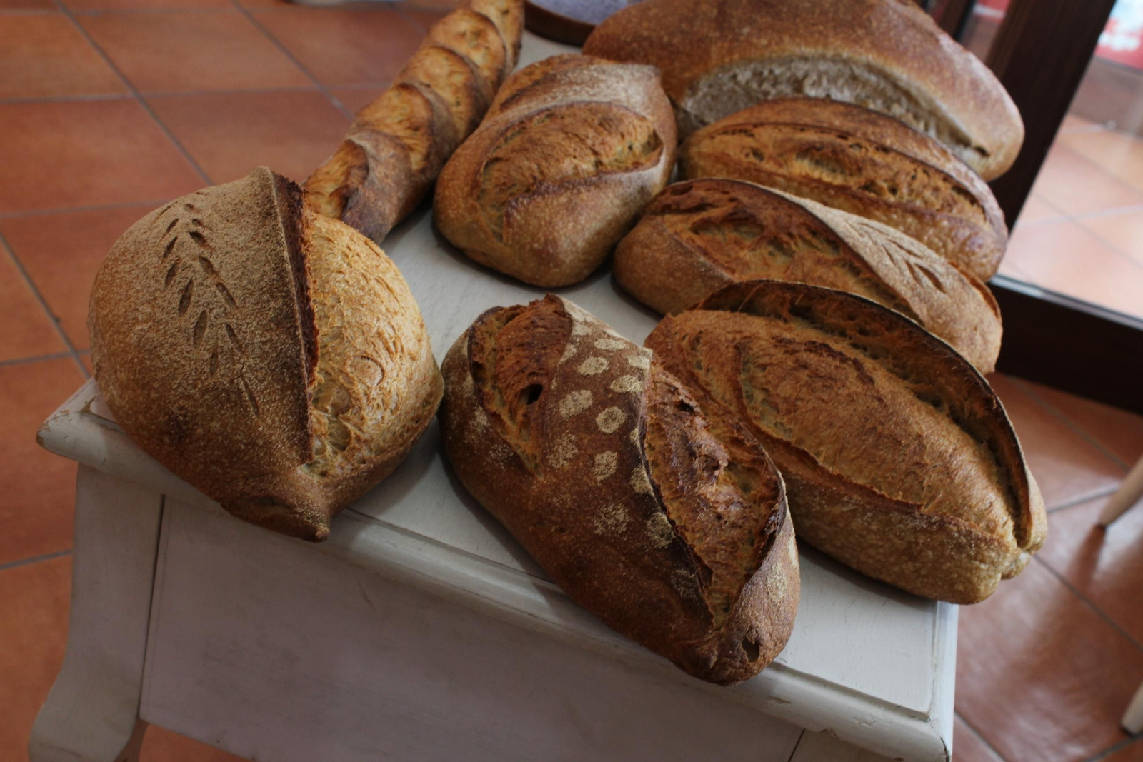 Diferentes piezas de pan.