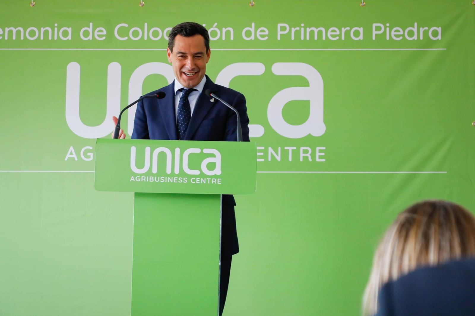 Así ha sido la colocación de la primera piedra del Unica Agribusiness Centre de Almería
