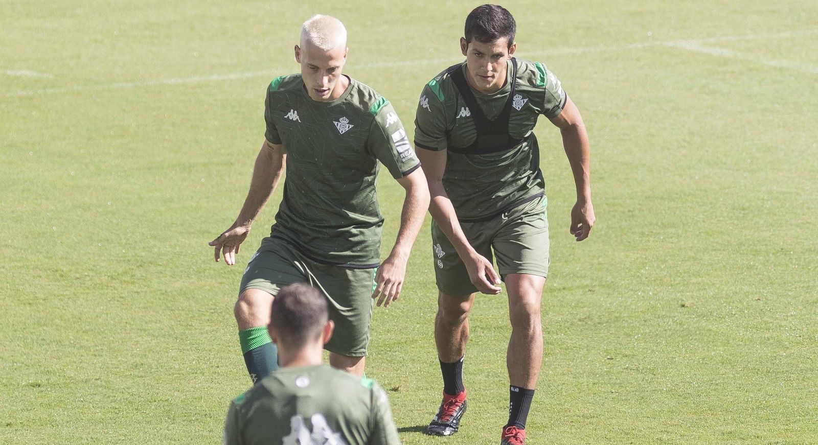 Canales y Mandi, durante un ejercicio.