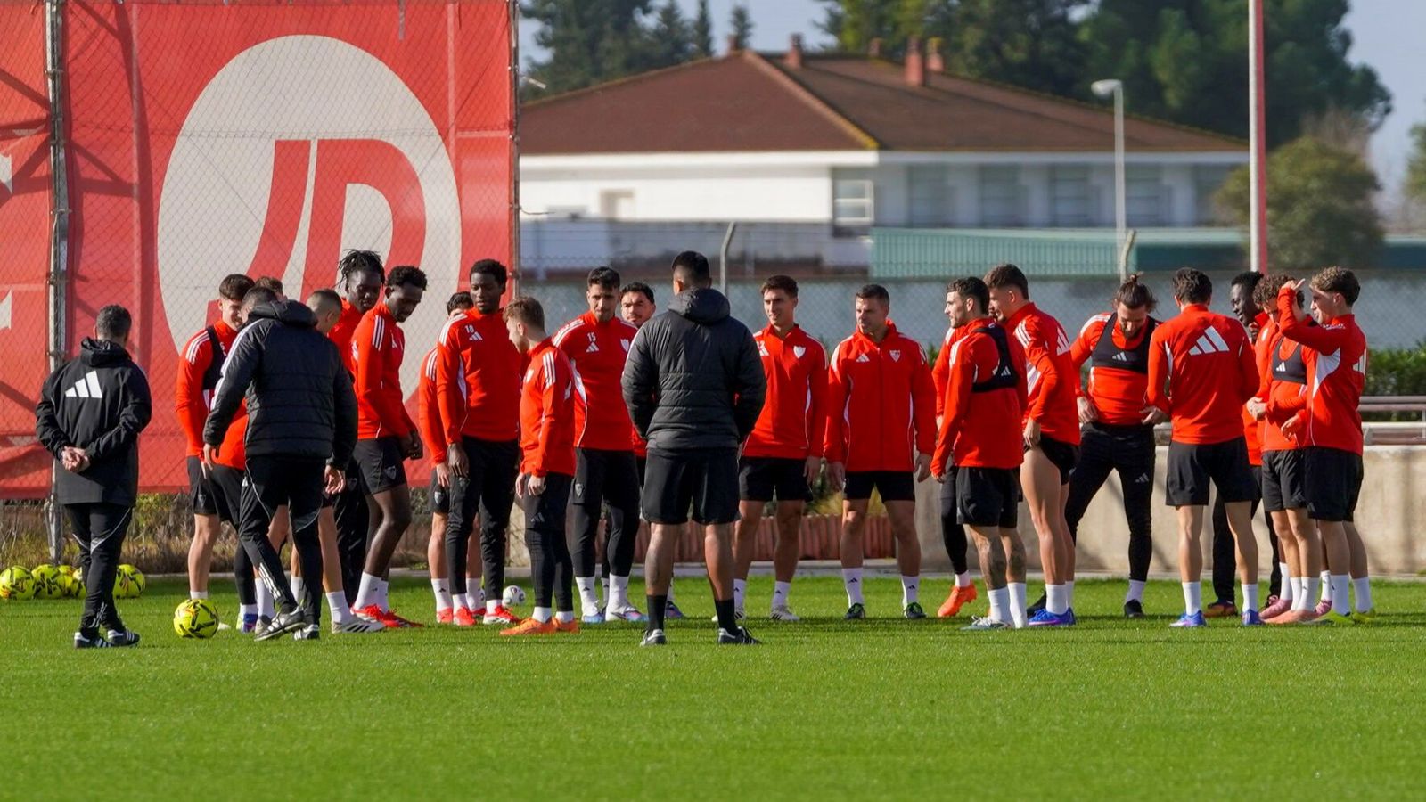 Imagen de un entrenamiento del Sevilla.