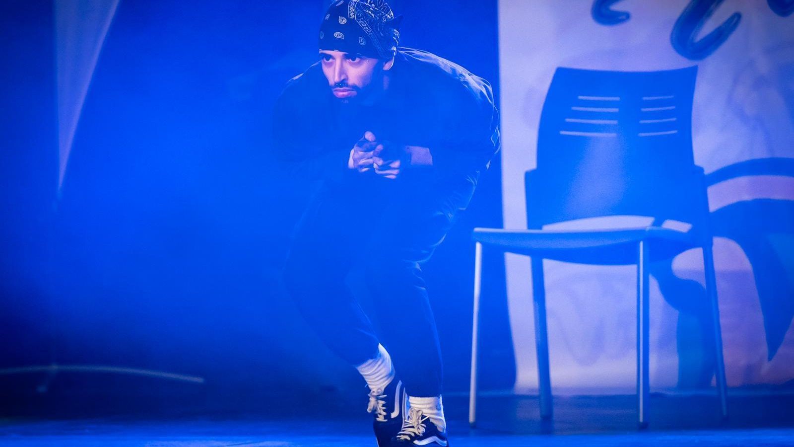 Fran Pareja en otra de las actuaciones del campeonato de danza urbana celebrado en Marbella