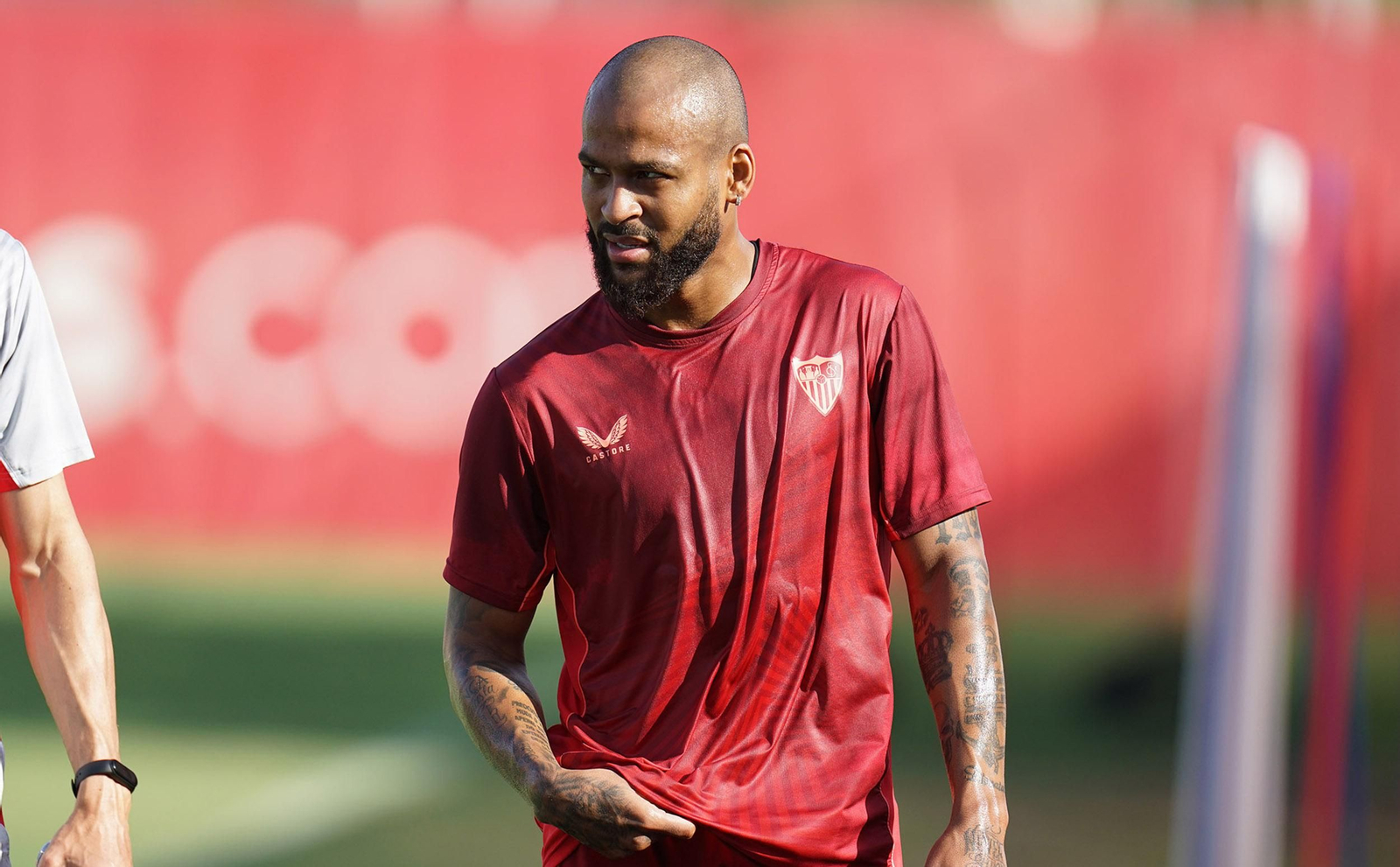 Marcao, en un entrenamiento reciente del Sevilla.