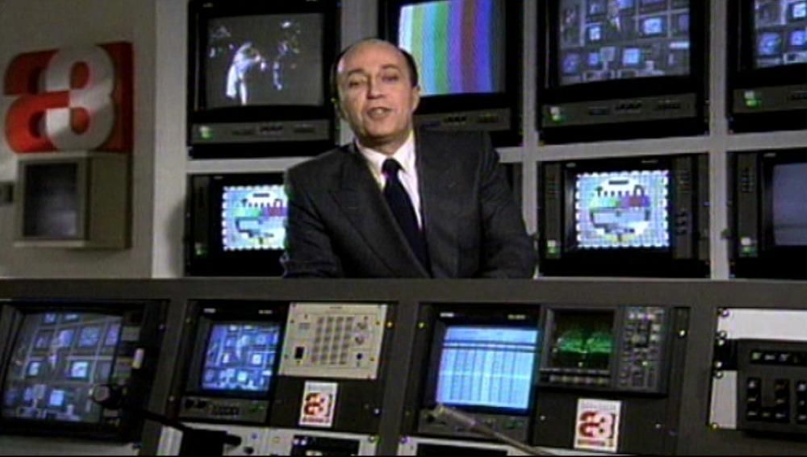 Miguel Ángel Nieto en el primer minuto de Antena 3 Televisión el 25 de diciembre de 1989