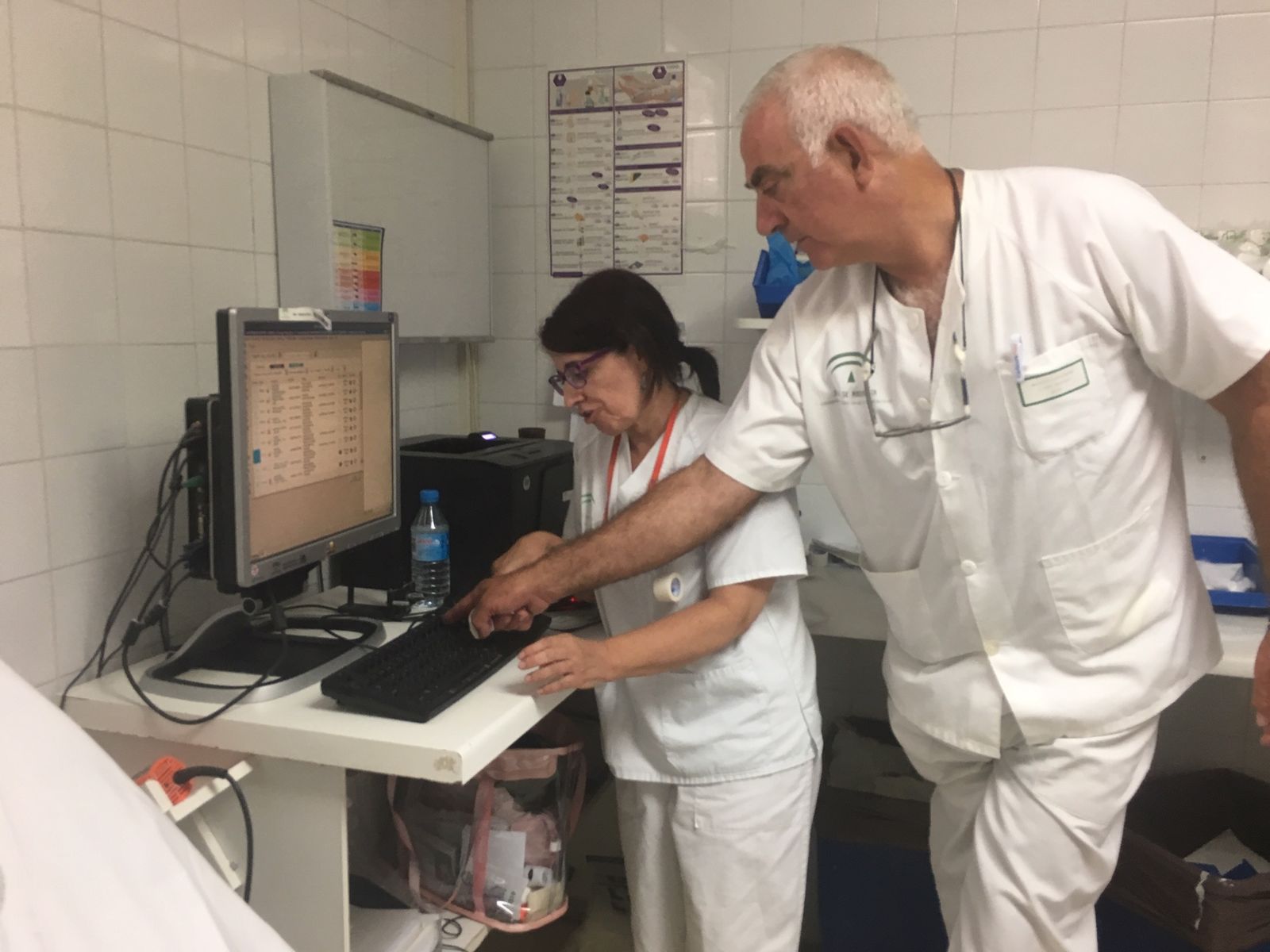 Simulacro realizado en en la sala de curas