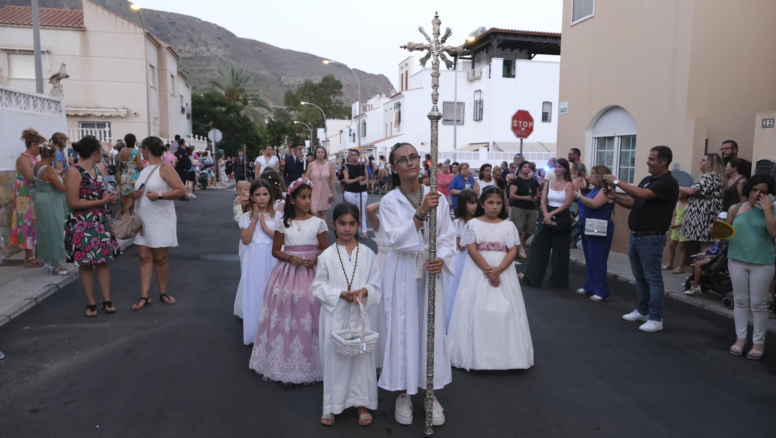 Procesión terrestre de la Virgen del Carmen en Aguadulce