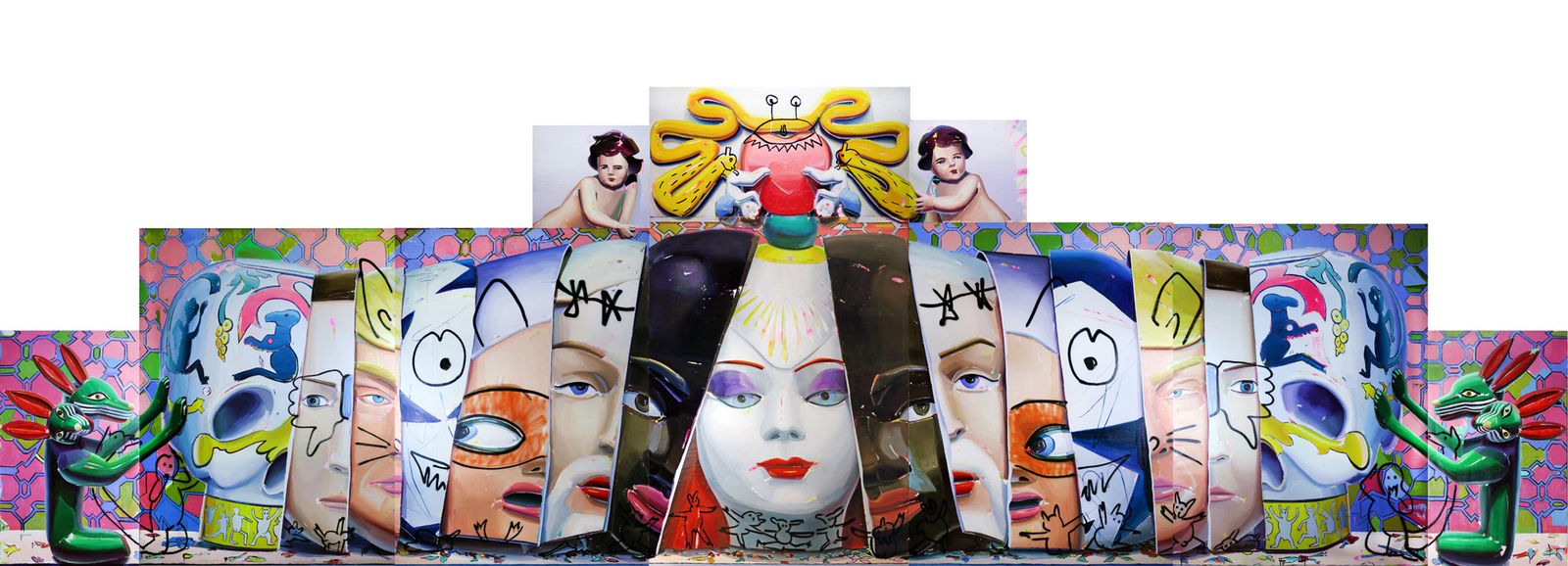 El gran friso de doce metros de longitud que se puede ver en el refectorio del Monasterio de la Cartuja.