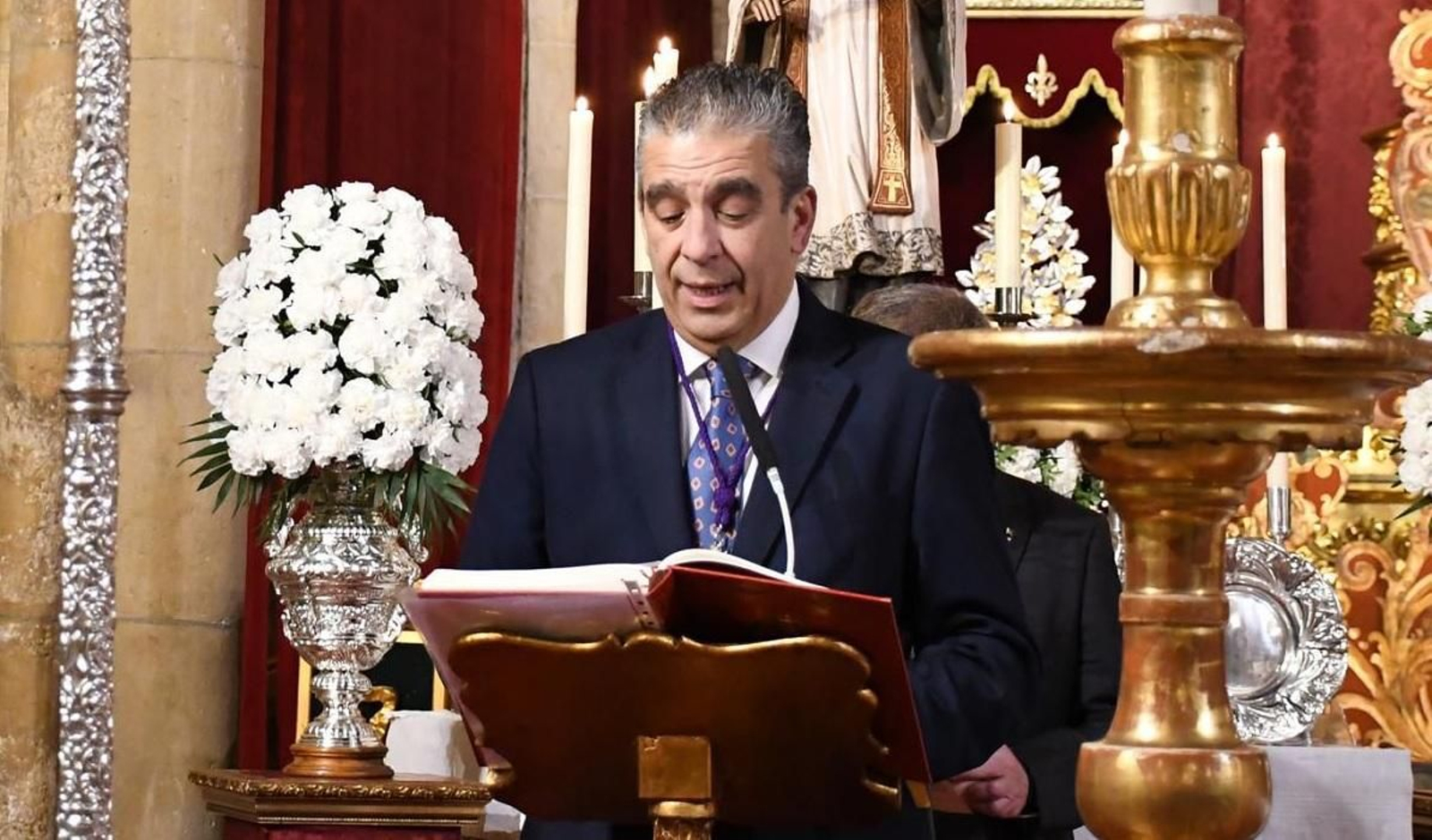 El cofrade Antonio Villalba, actual teniente