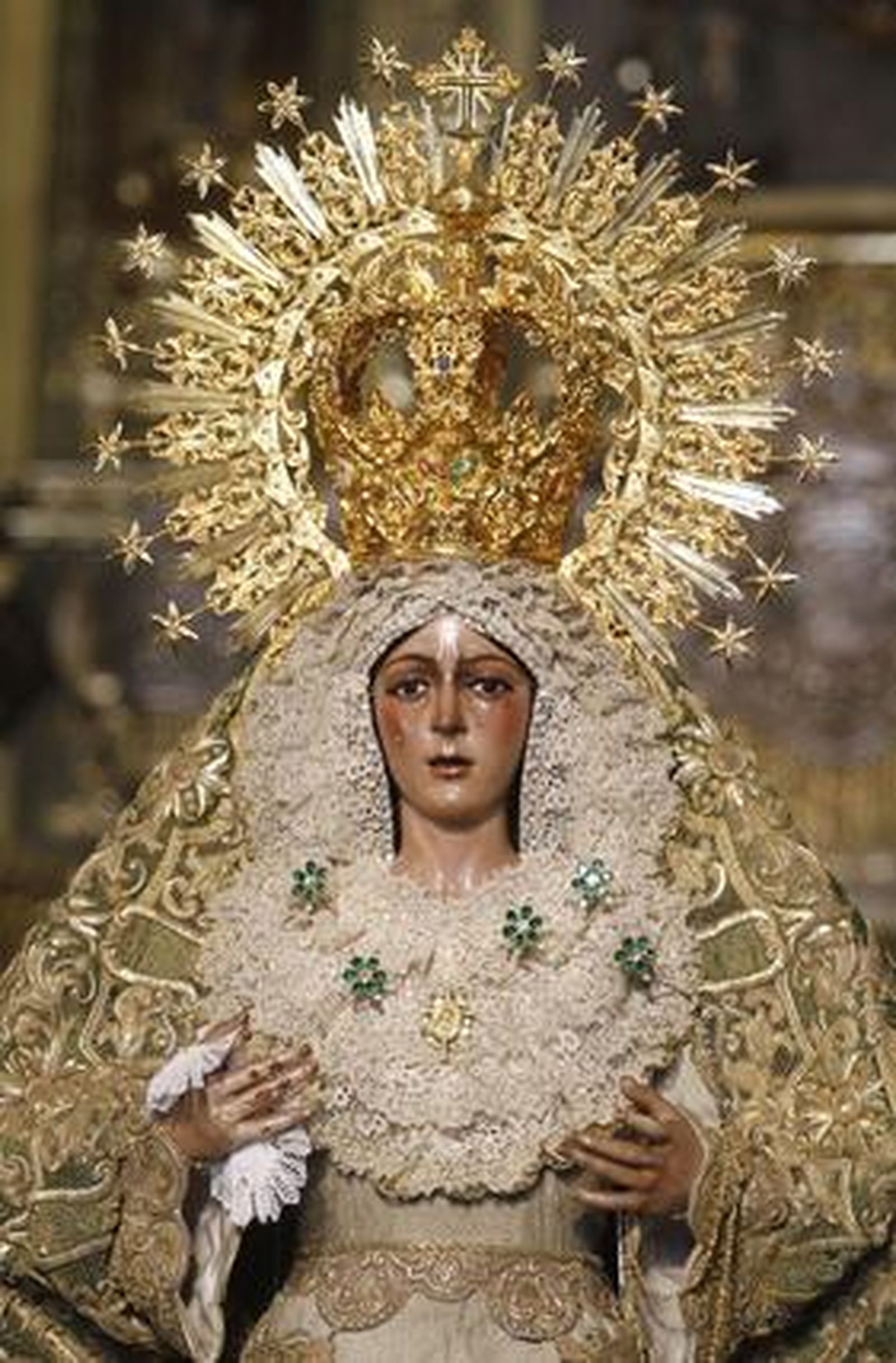 La Virgen será trasladada en la madrugada del próximo sábado a la Cartuja para la beatificación de Madre María de la Purísima.

Foto: Victoria Hidalgo