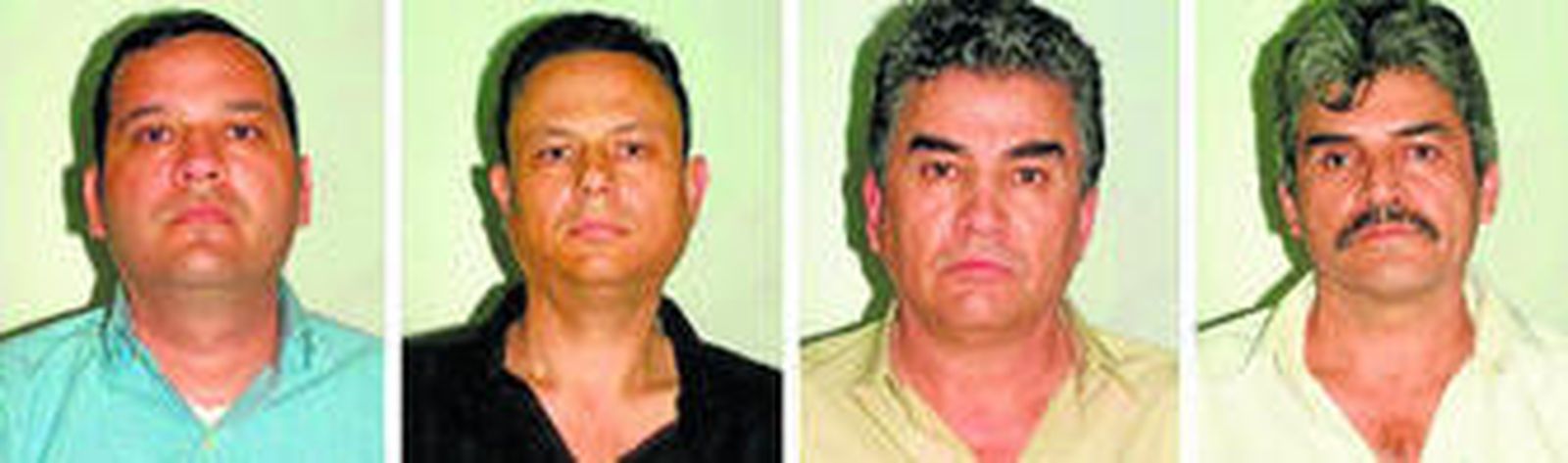 Zazueta Valenzuela, Celaya Valenzuela, Gutiérrez Guzmán y Palazuelos Soto, de izquierda a derecha, en una imagen distribuida por la Policía en 2012.