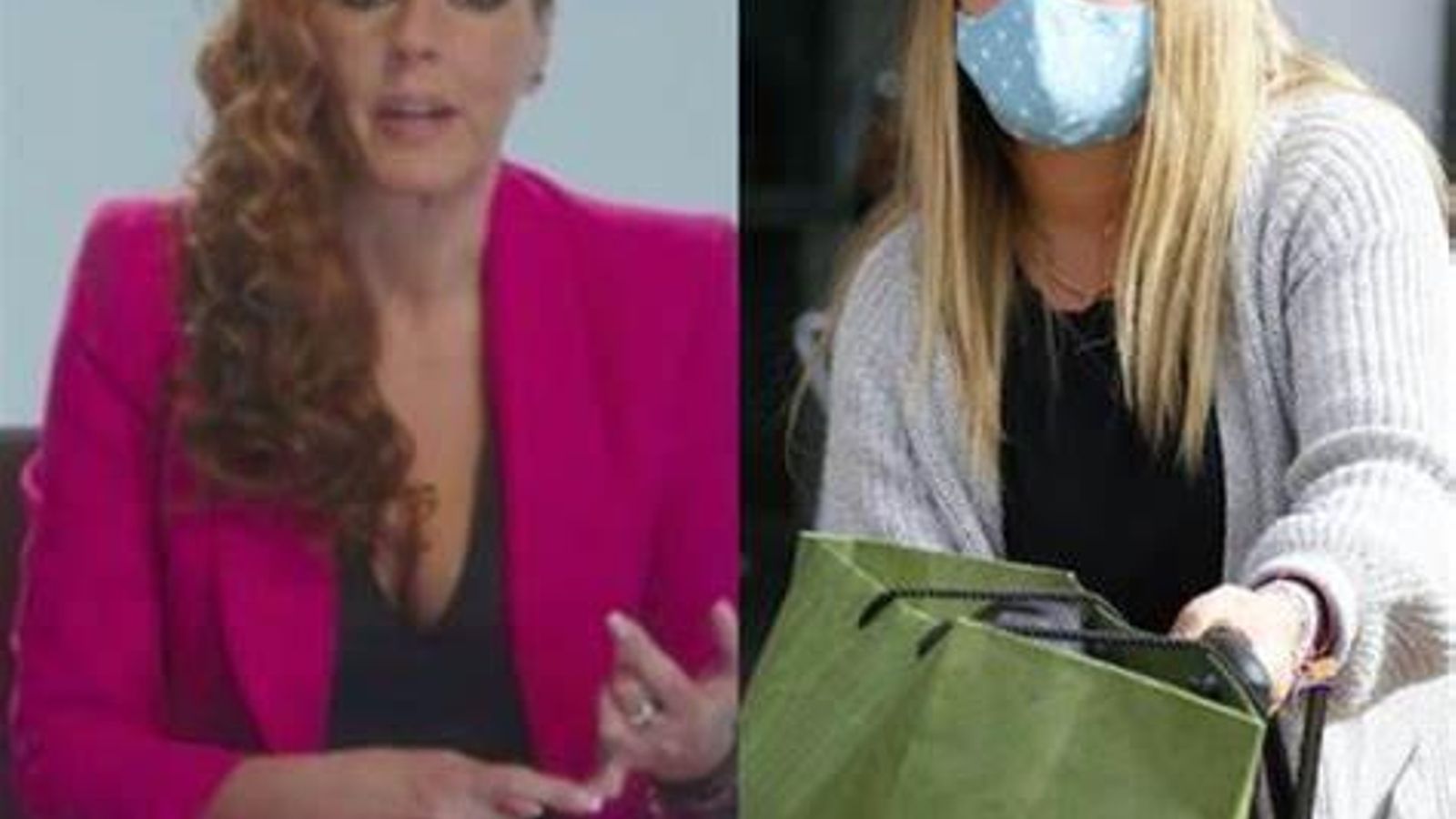 Fotomontaje de Rocío Carrasco en su docuserie. A la derecha, su hija, Rocío Flores.