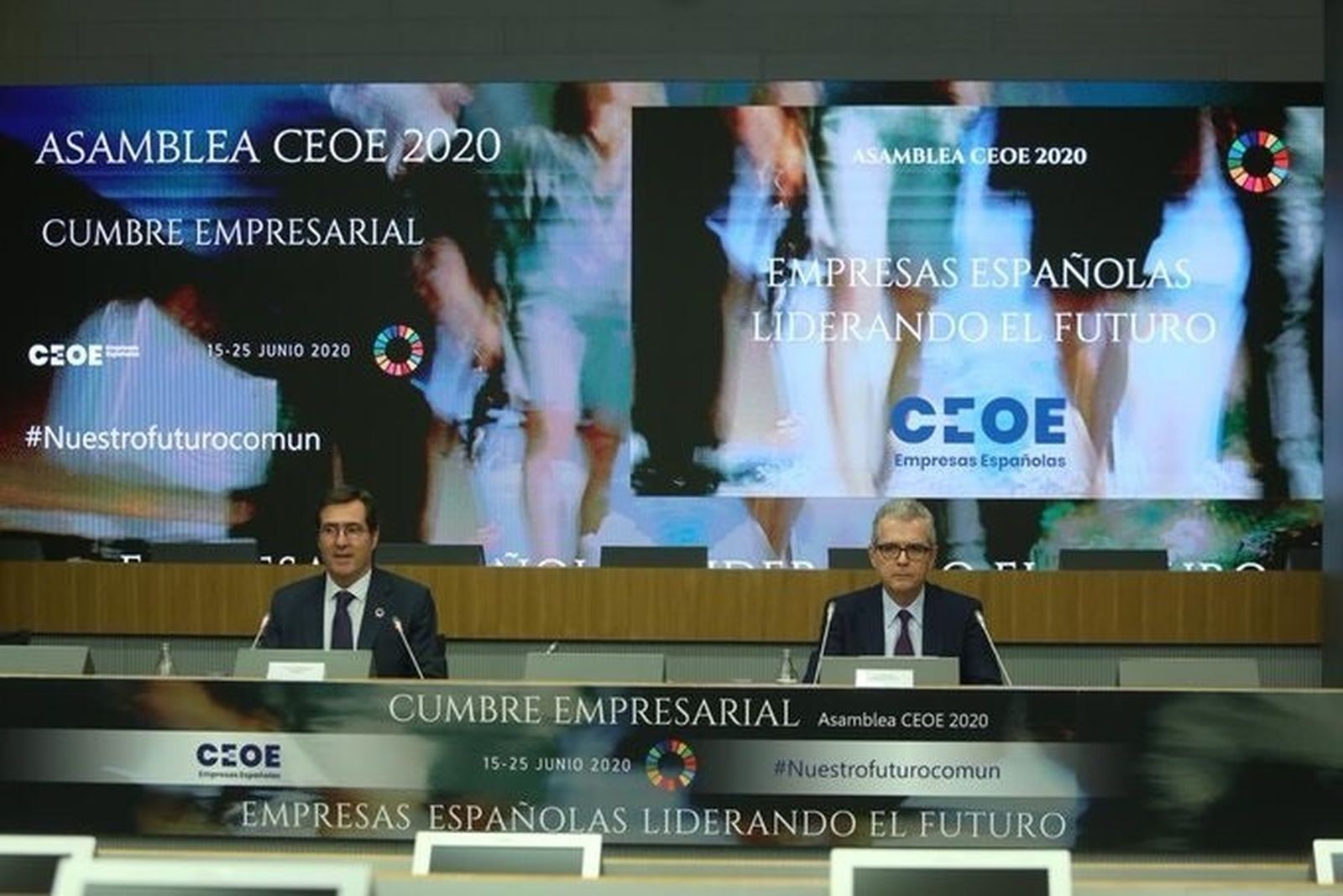 Antonio Garamendi, presidente de la CEOE, y Pablo Isla, presidente de Inditex.