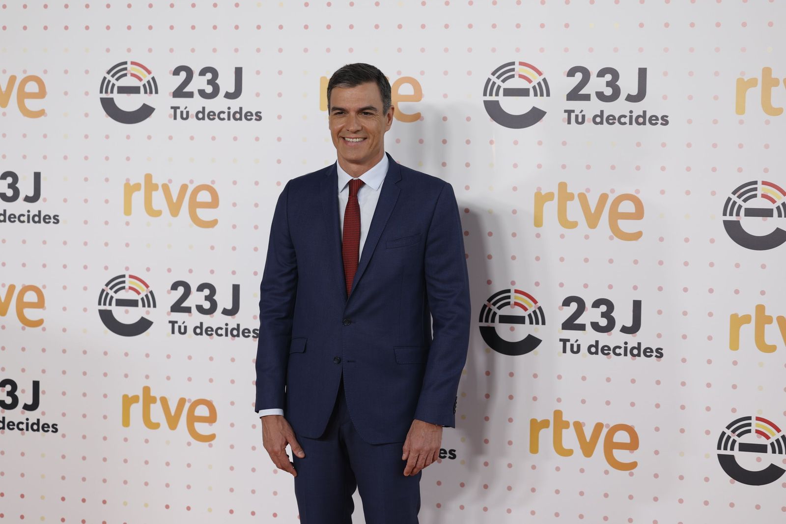 Las fotos del debate de TVE con Pedro Sánchez, Yolanda Díaz y Santiago Abascal