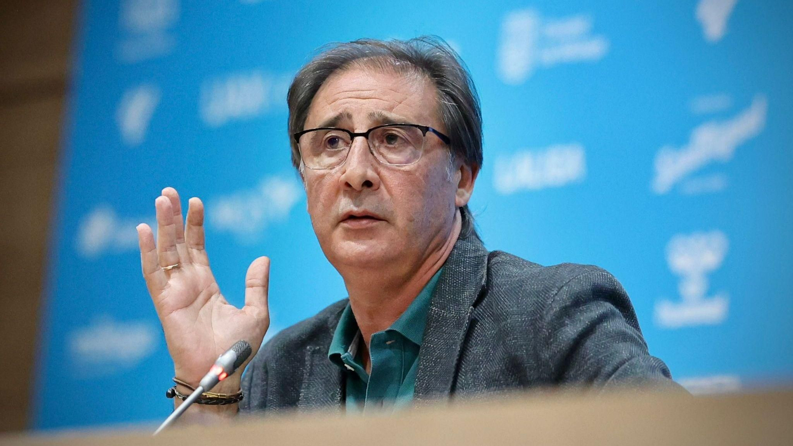 Loren Juarros durante la comparecencia de este jueves.