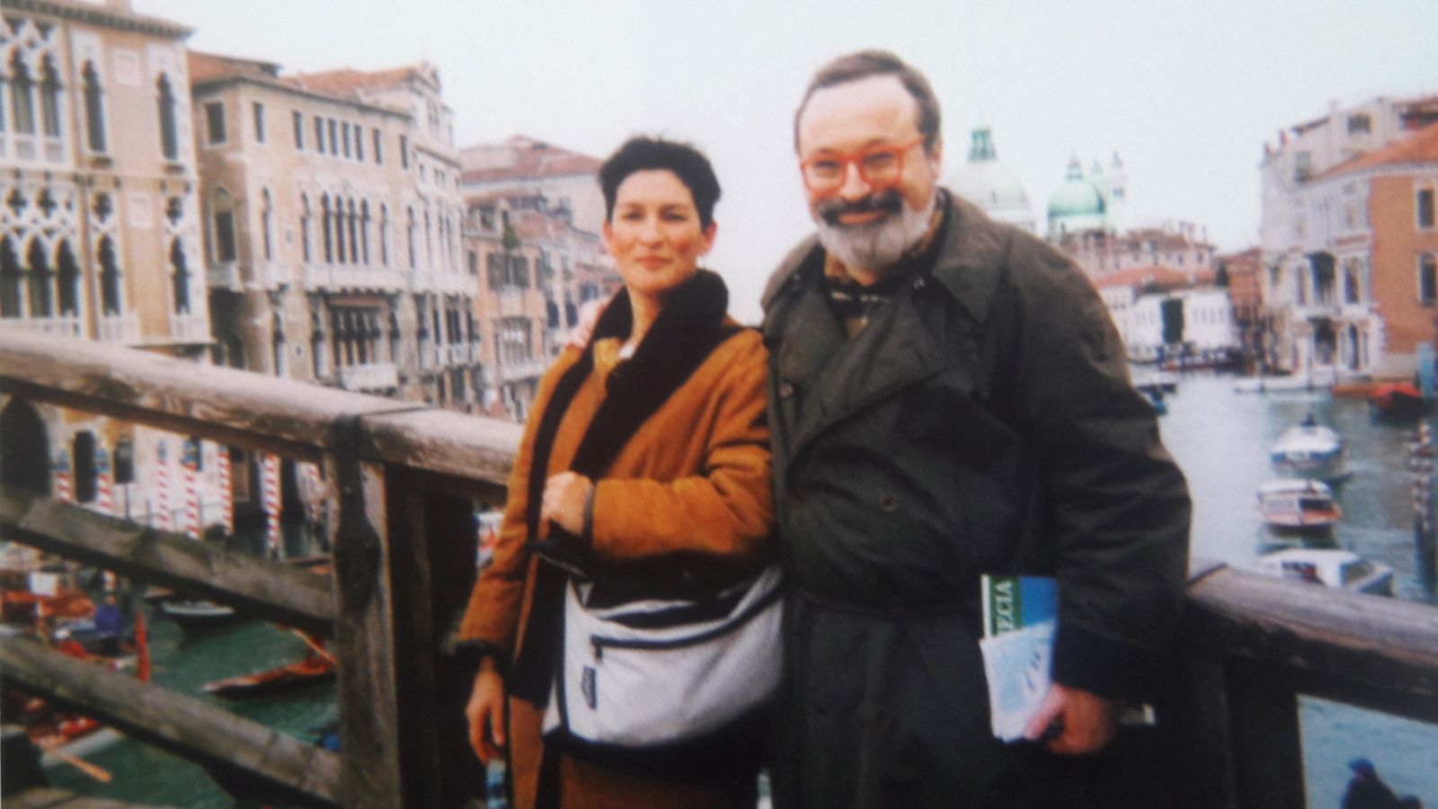 La pareja durante uno de sus viajes a Venecia.