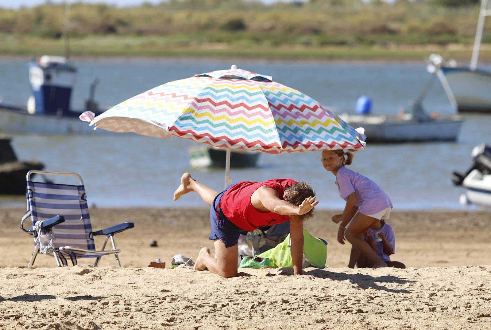 Imágenes de las playas de Huelva en el sábado 15 de agosto