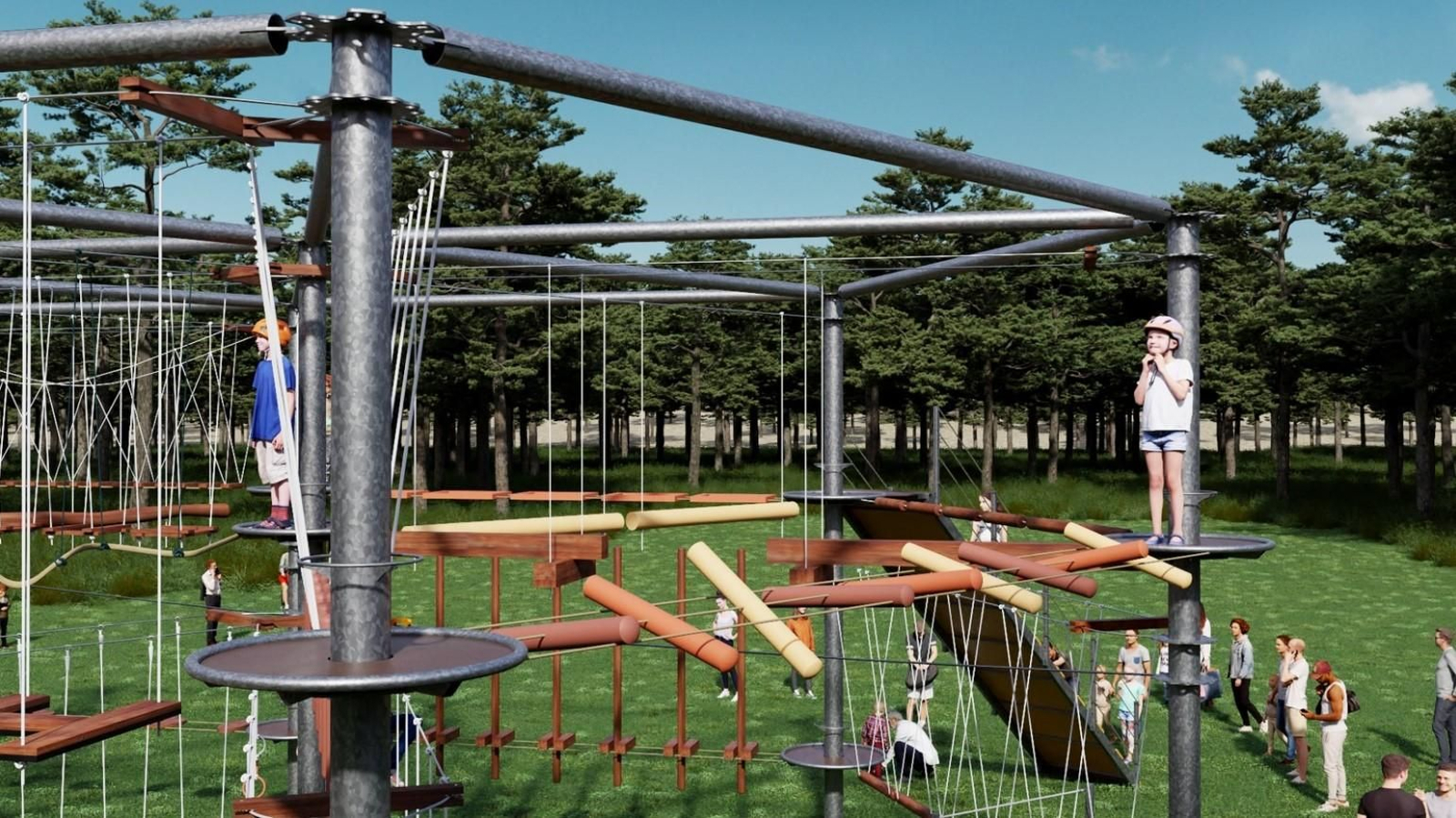 El nuevo parque multiaventura de Frailes.