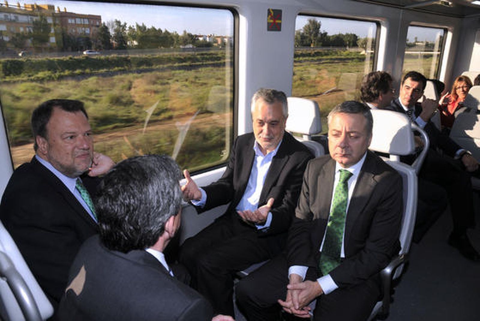 Monteserín, Griñán, García Garrido y Blanco durante el viaje.

Foto: Juan Carlos Vazquez