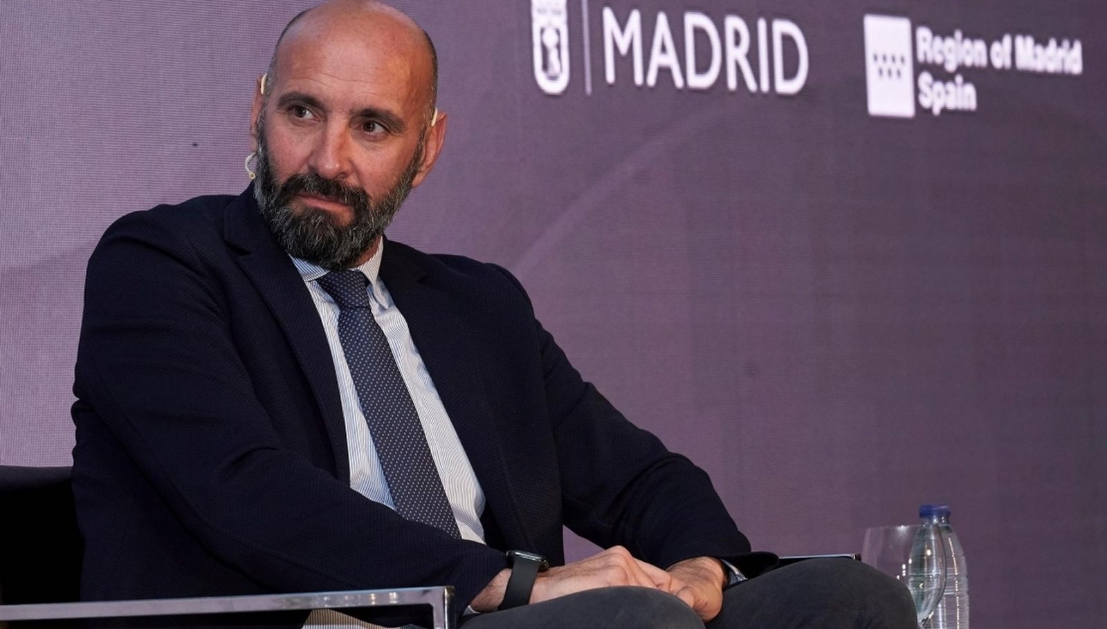 Monchi durante una ponencia esta temporada en Madrid.