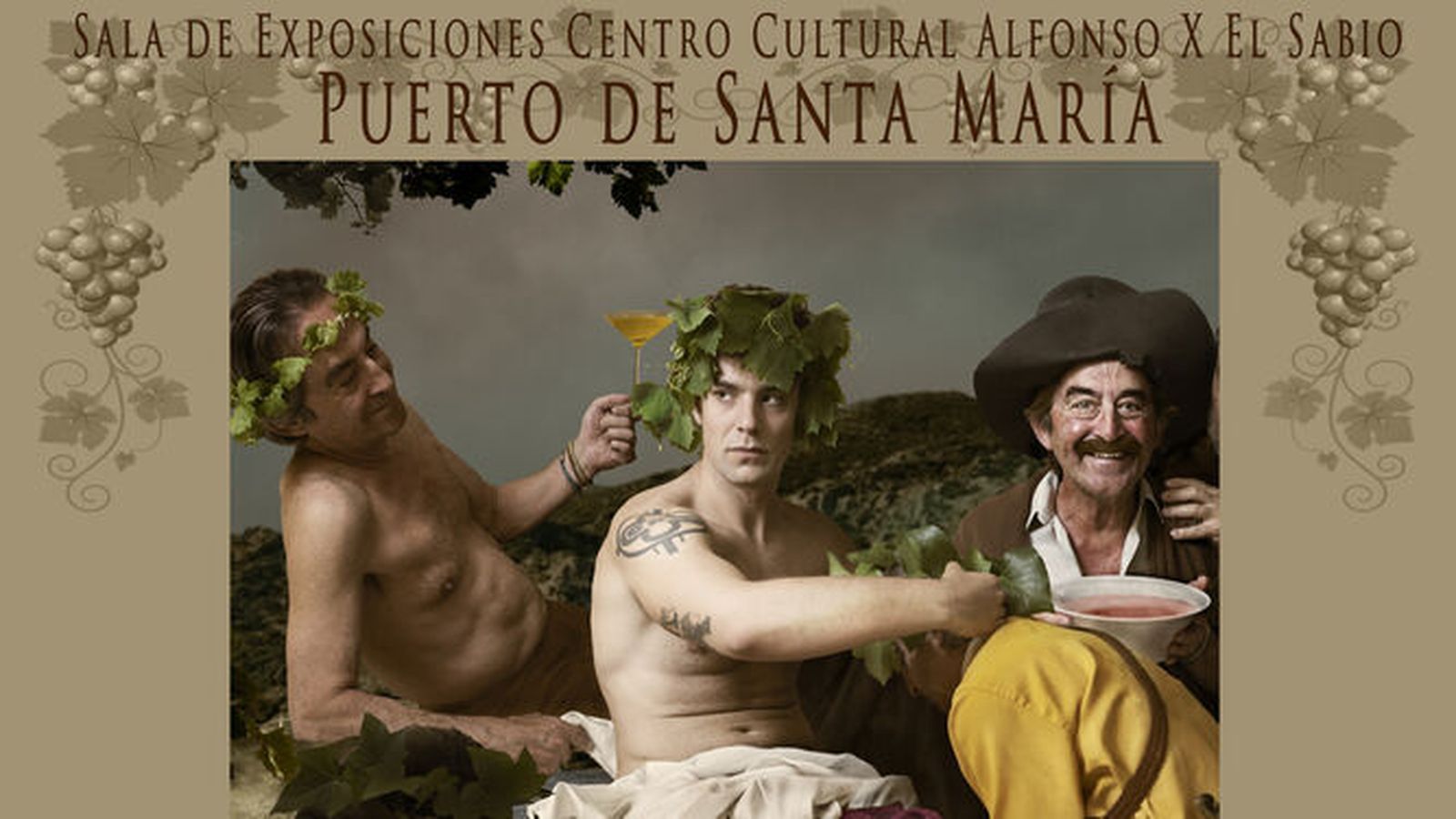 Una de las reinterpretaciones de una famosa pintura sobre el mundo del vino del colectivo fotográfico Tercero Efe.