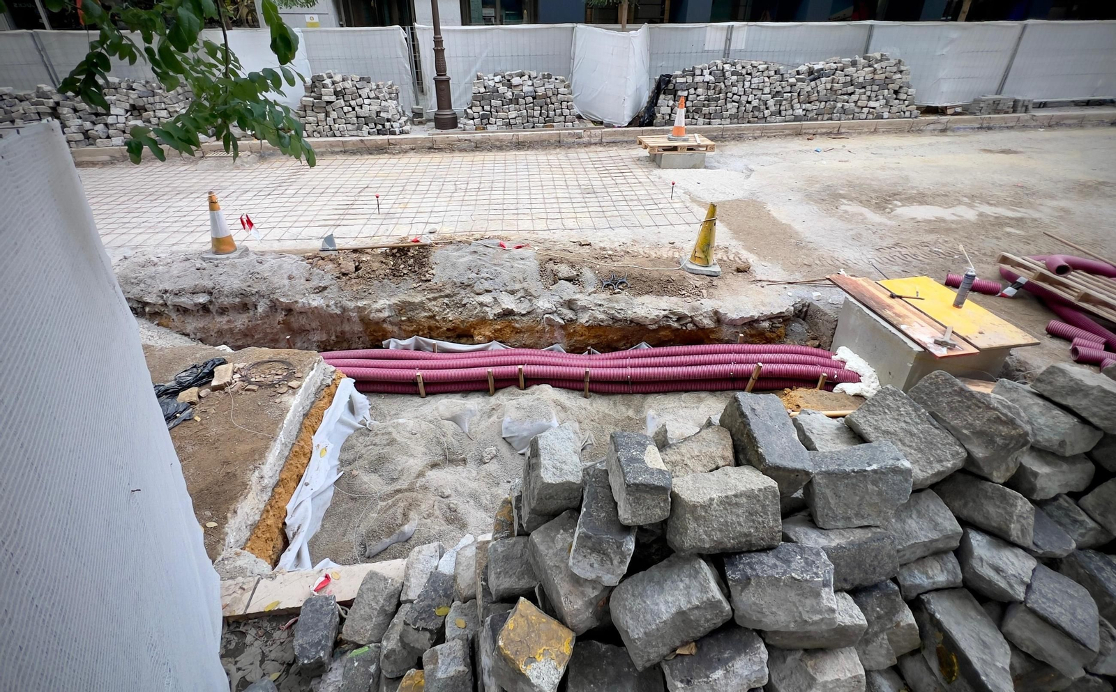 Lugar en el que han aparecido los restos medievales.