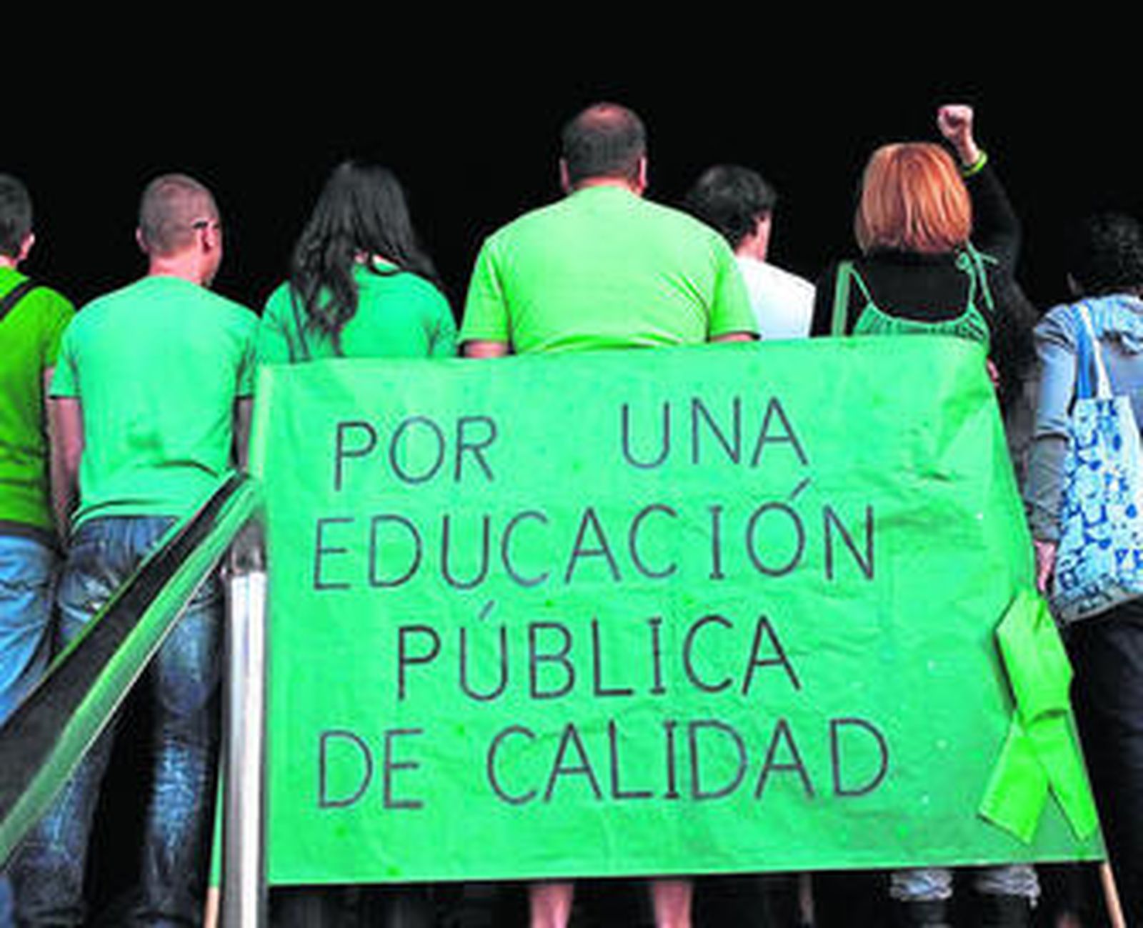 Docentes en una de las últimas protestas en contra de los recortes.