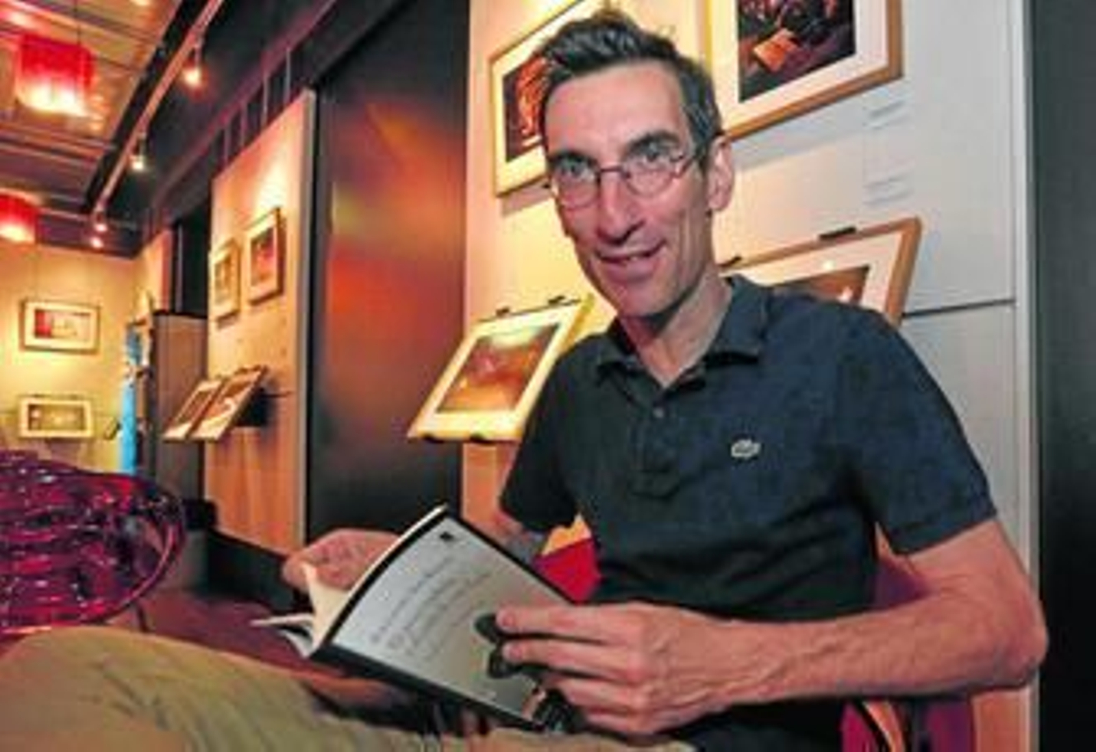 Fernando San Basilio (Madrid, 1970), el pasado viernes, durante la presentación de su nueva novela en Sevilla.