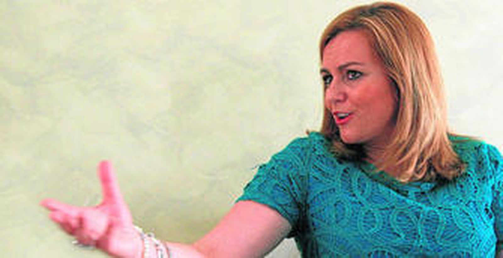 María Jesús Serrano en el transcurso de la entrevista.