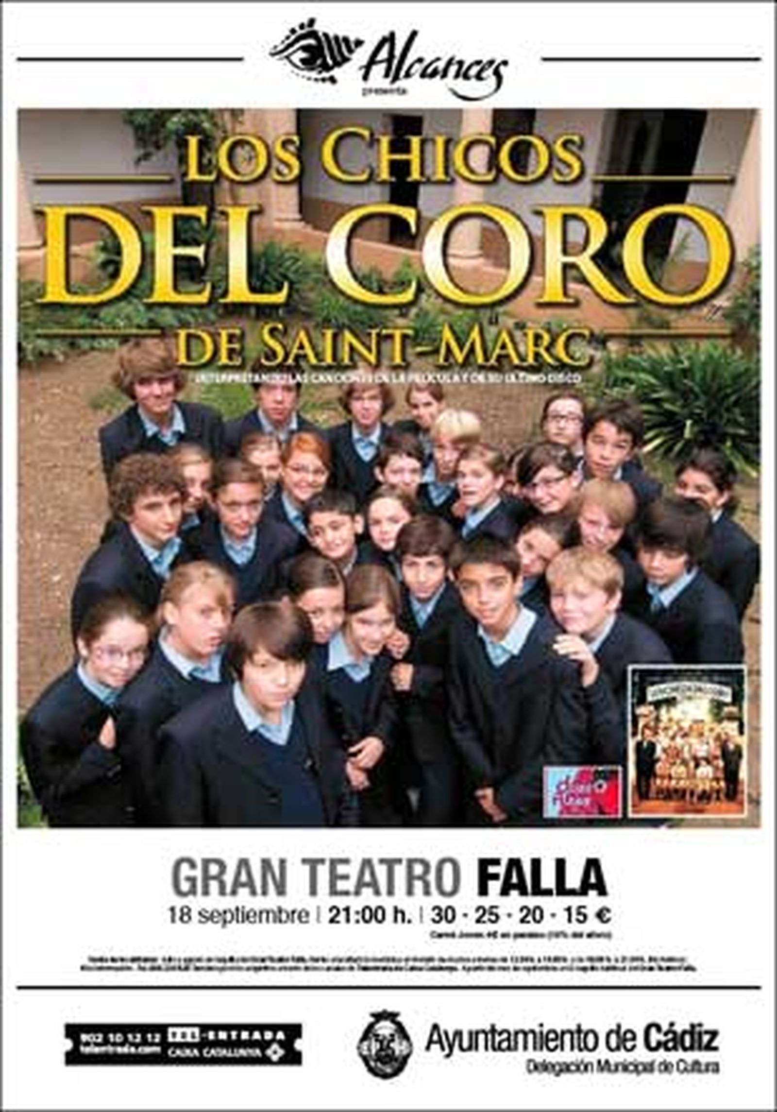 Salen a la venta las entradas para el concierto de 'Los chicos del coro' en el Falla