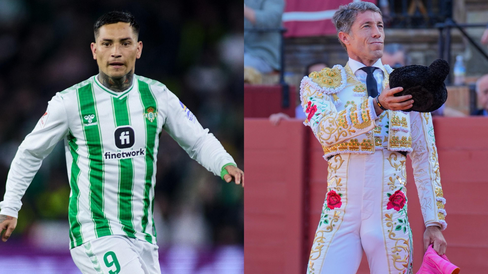 Chimy Ávila, a la izquierda; el torero Manuel Escribano, a la derecha.