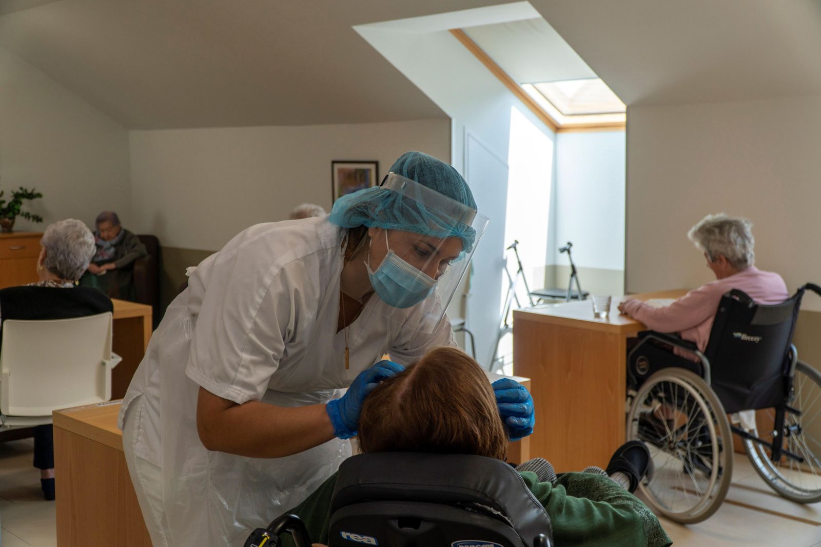 Imagen de archivo de una residencia durante la pandemia.