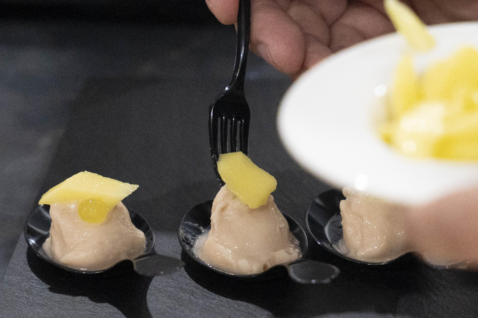 Las imágenes del delicioso sorbete gourmet de Gamba Roja de Alejandro Reyes