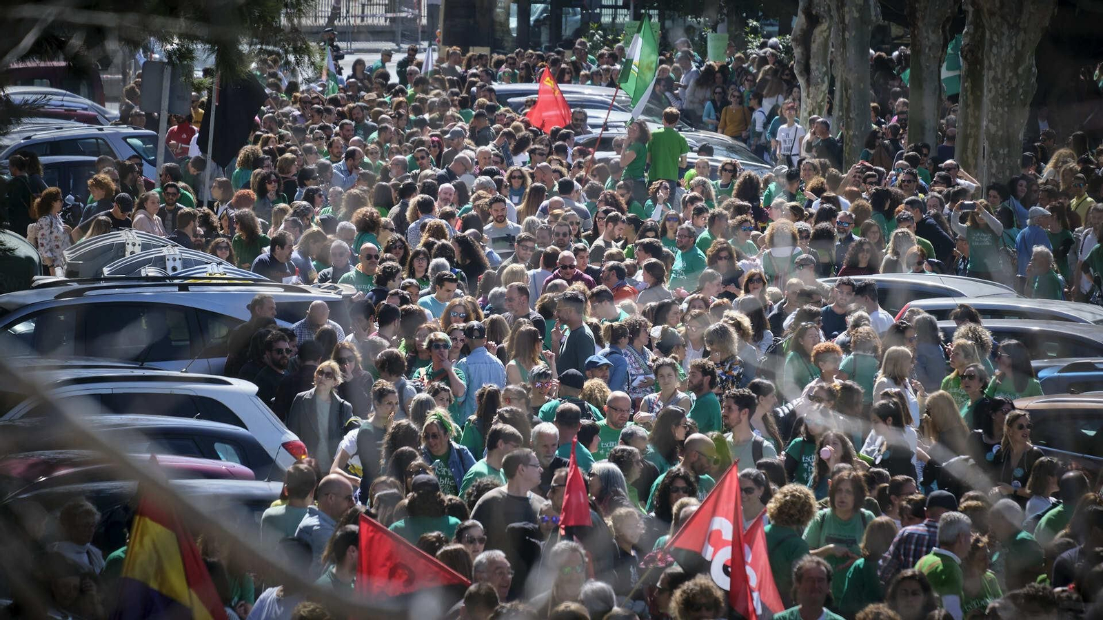 Manifestación contra la enseñanza concertada