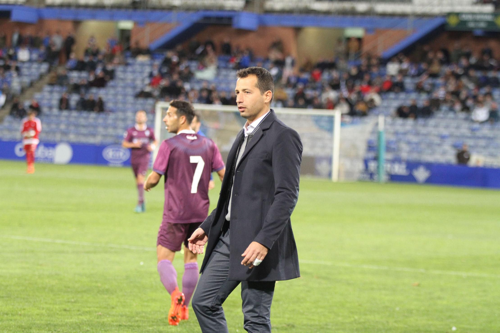 Ángel López, durante el encuentro de ayer ante el Jumilla.