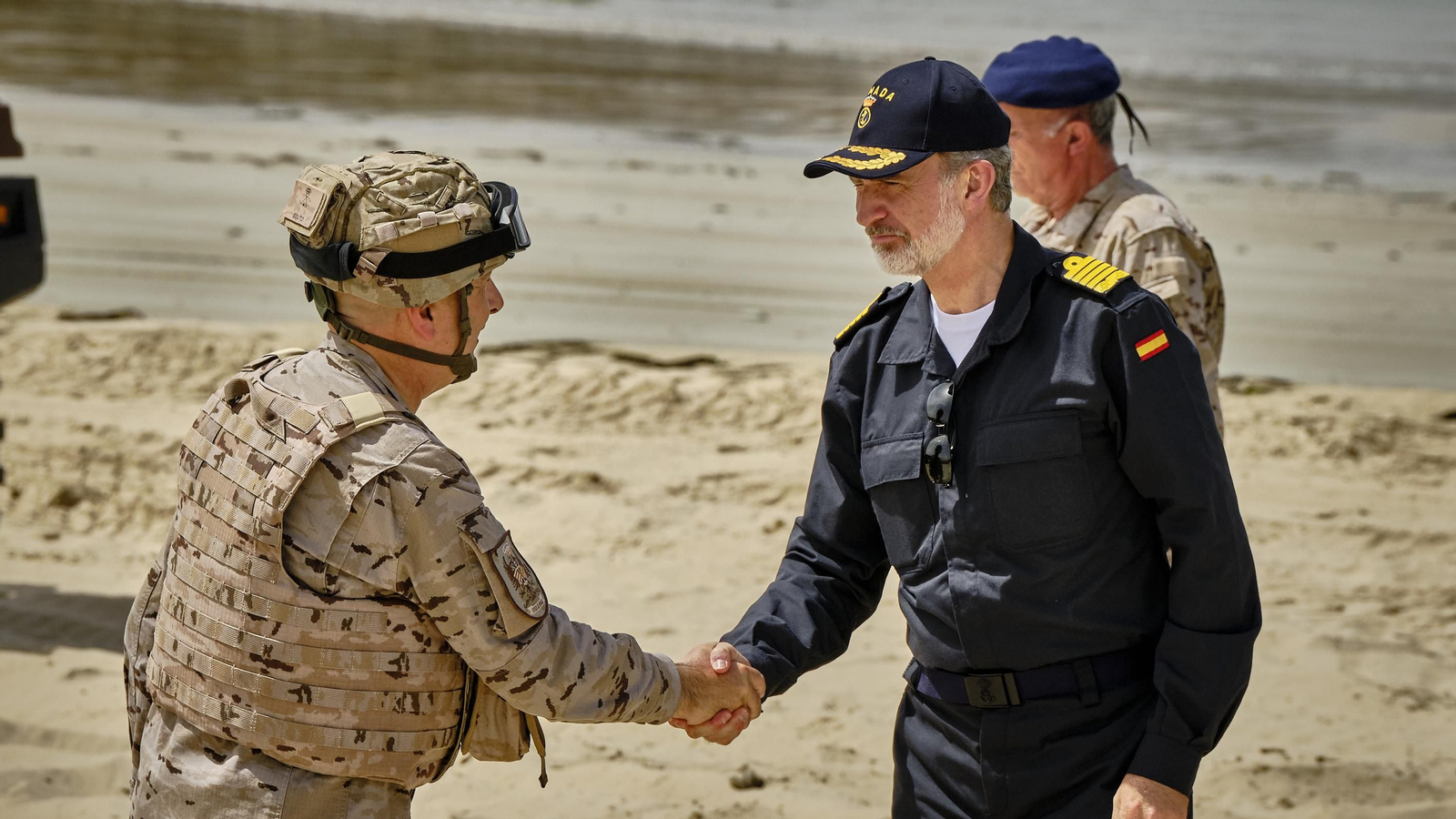 El Rey Felipe VI en las maniobras Flotex 2022