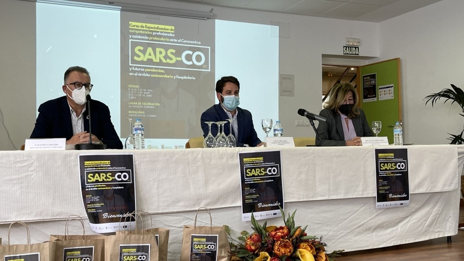 Inauguración del programa de formación sobre covid en Alcaracejos.