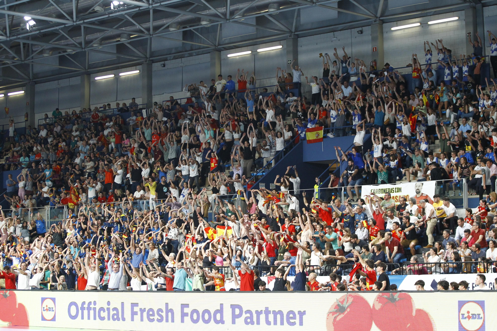 Imágenes del España-Dinamarca de la EHF Euro Cup de balonmano, en Almería