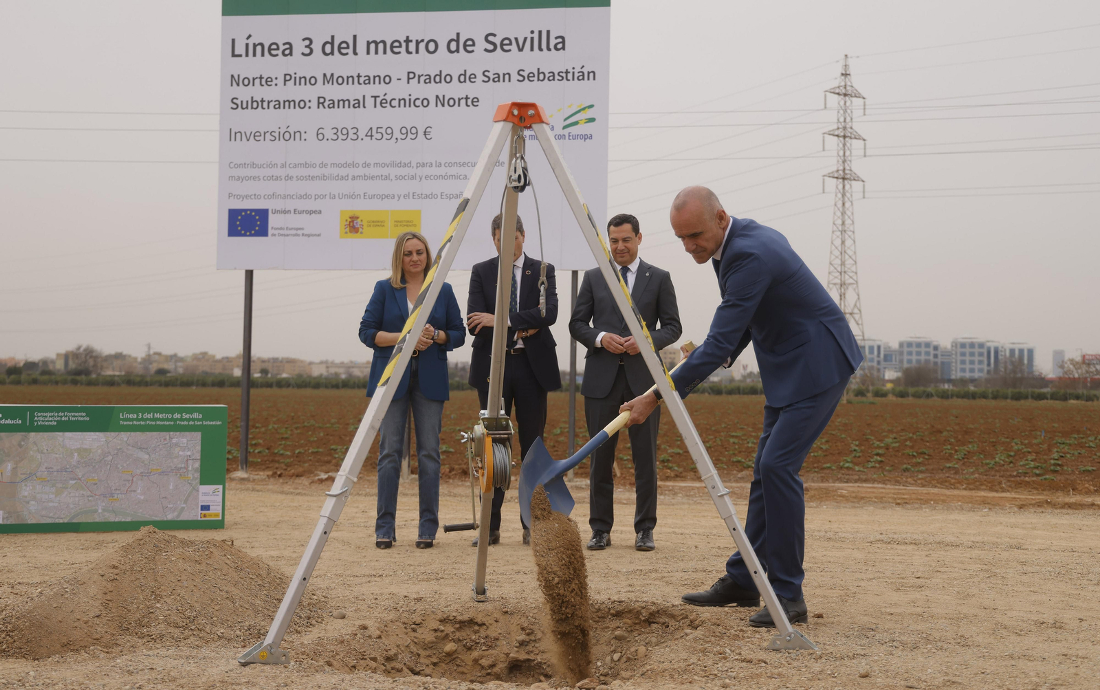 Primera piedra de la línea 3 del Metro de Sevilla, todas las imágenes