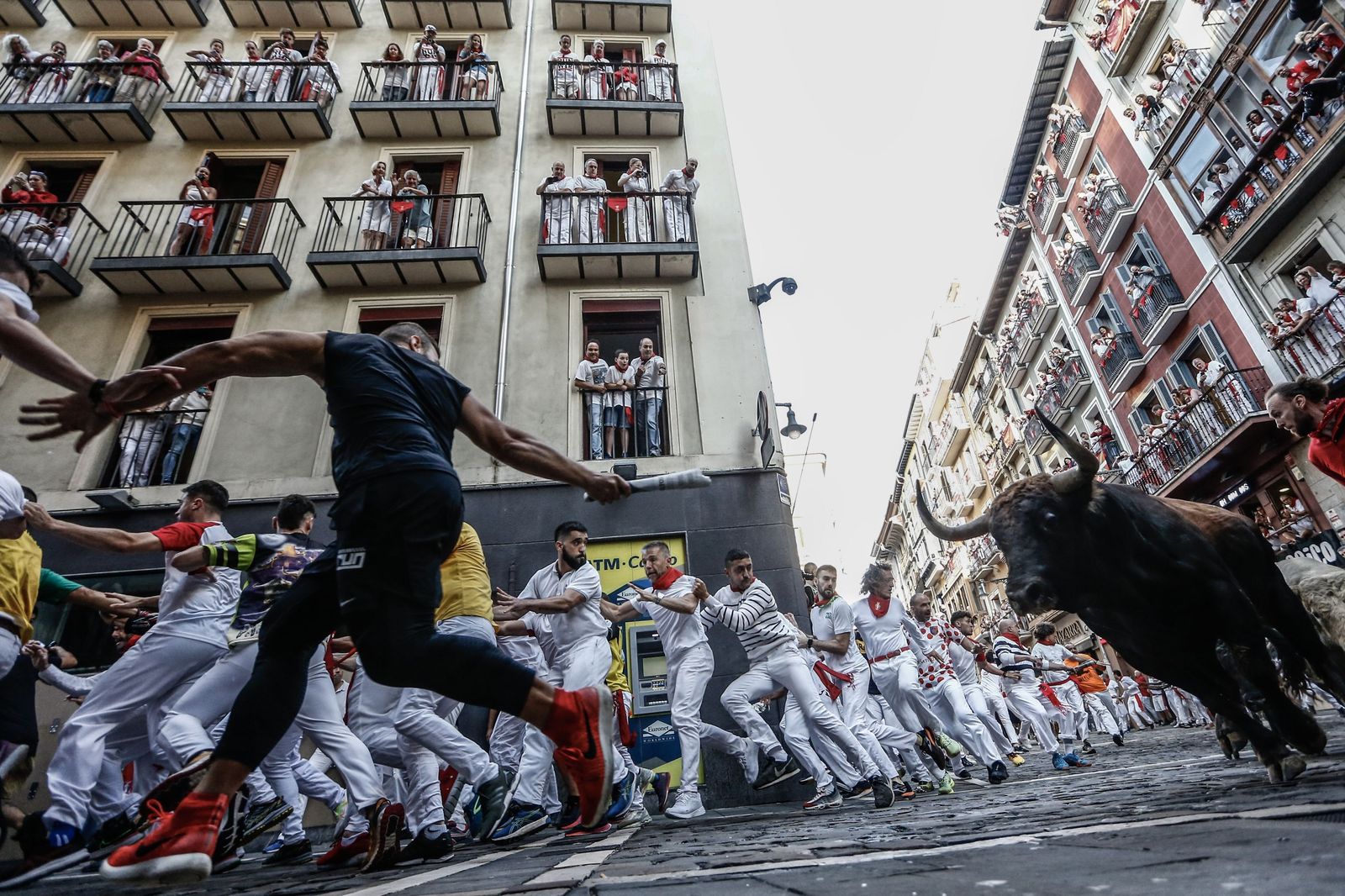 Cuarto encierro de los sanfermines con toros de Fuente Ymbro