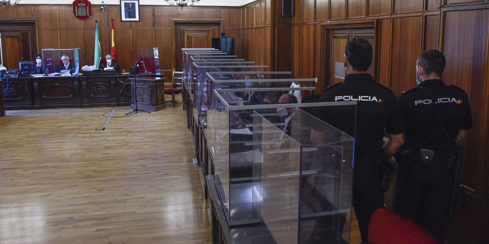 La sala donde se celebra el juicio por el crimen de Gerena