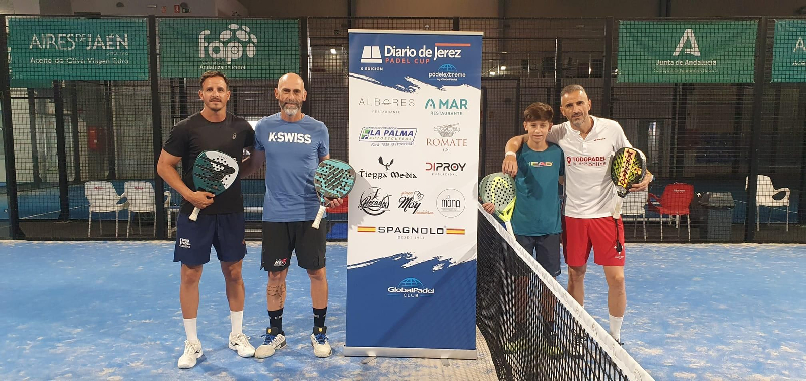 Juan Lamela y Julio cantalejo ante Javi Galán y José Galisteo, de Primera Categoría.