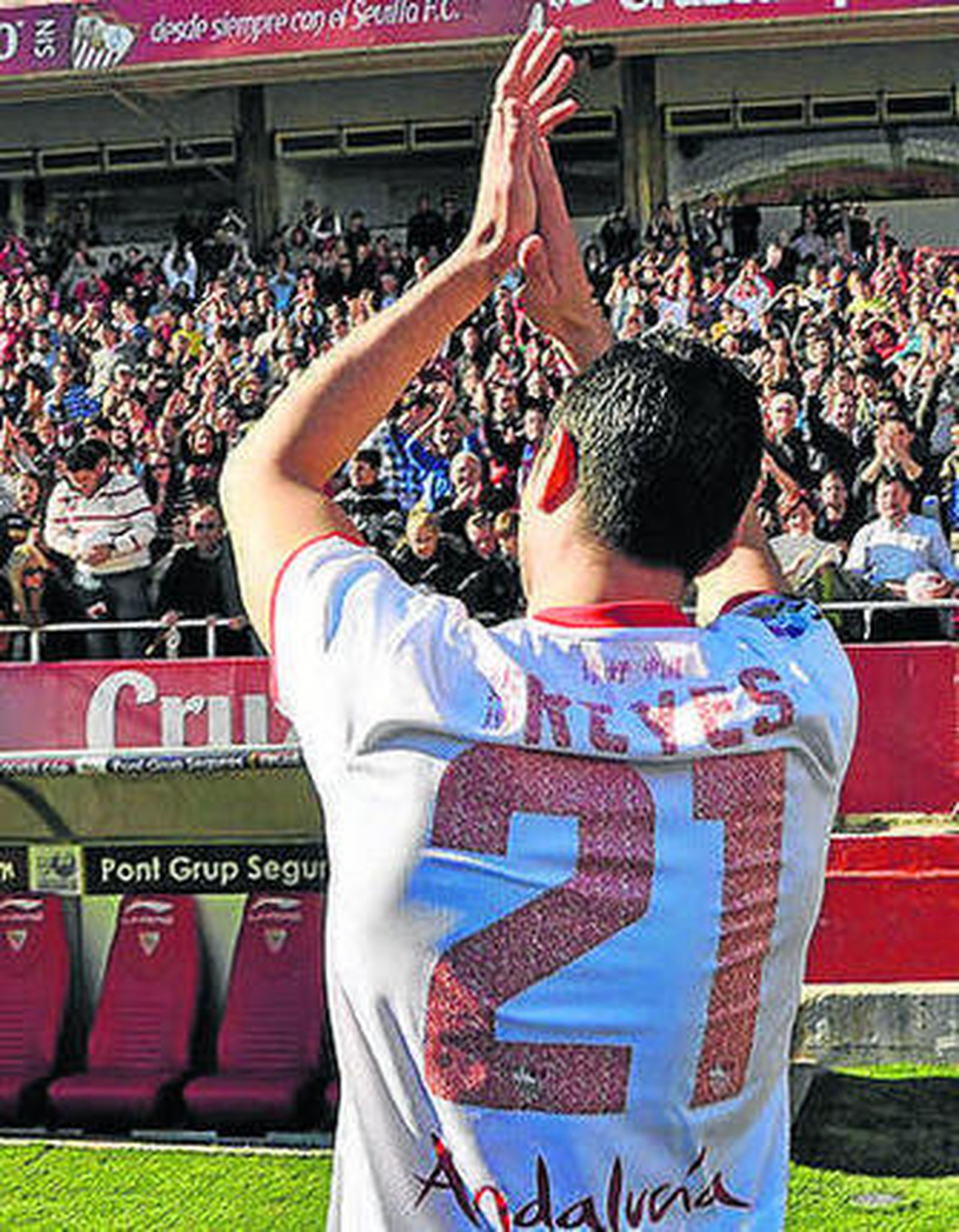 Reyes, con su nuevo dorsal.