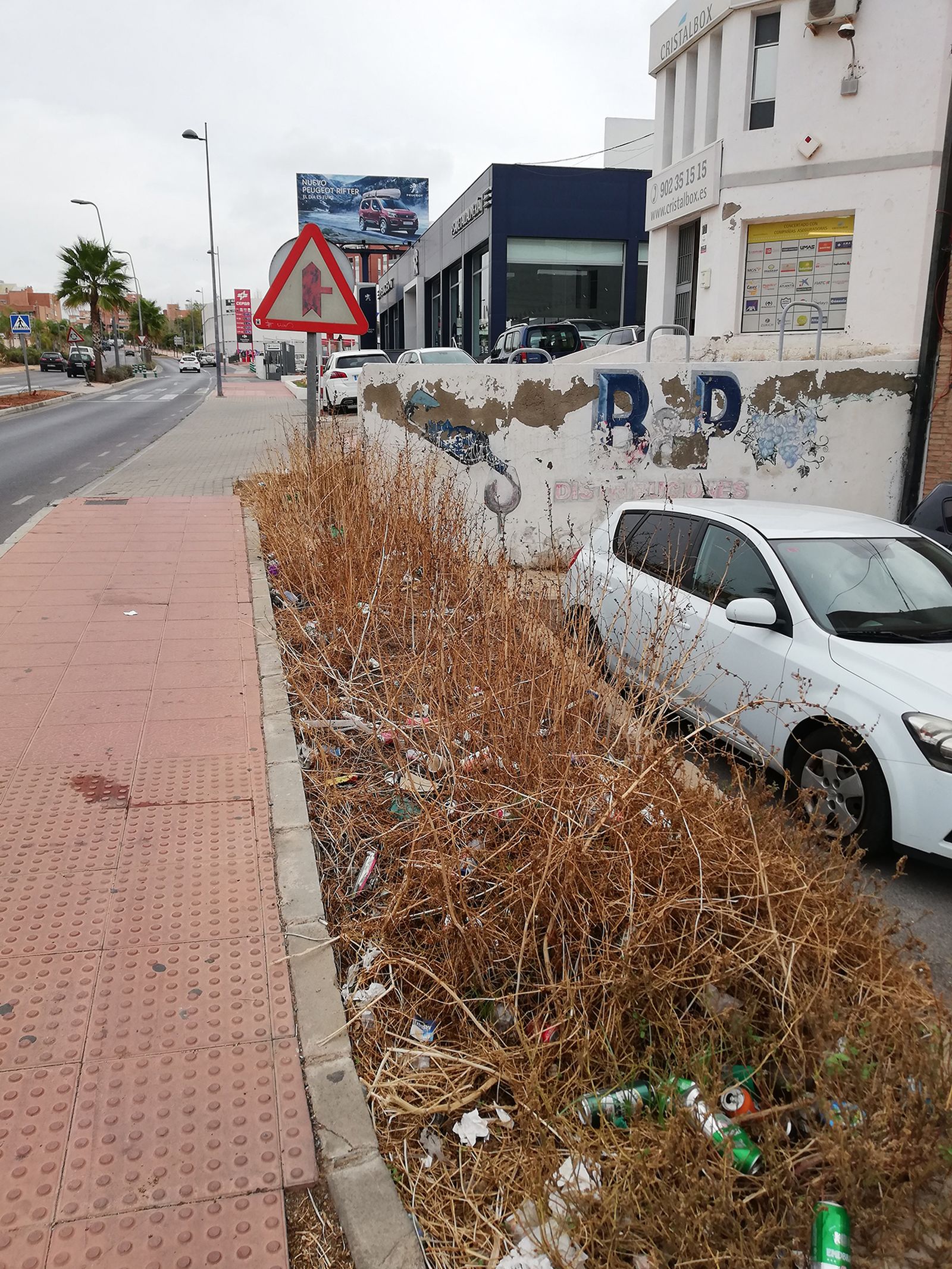 Basura acumulada alrededor del Hospital Torrecárdenas